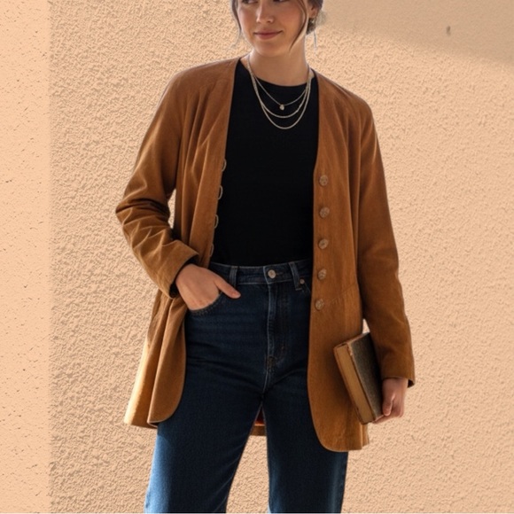 Vintage Danier leather suede jacket tan - Picture 8 of 8